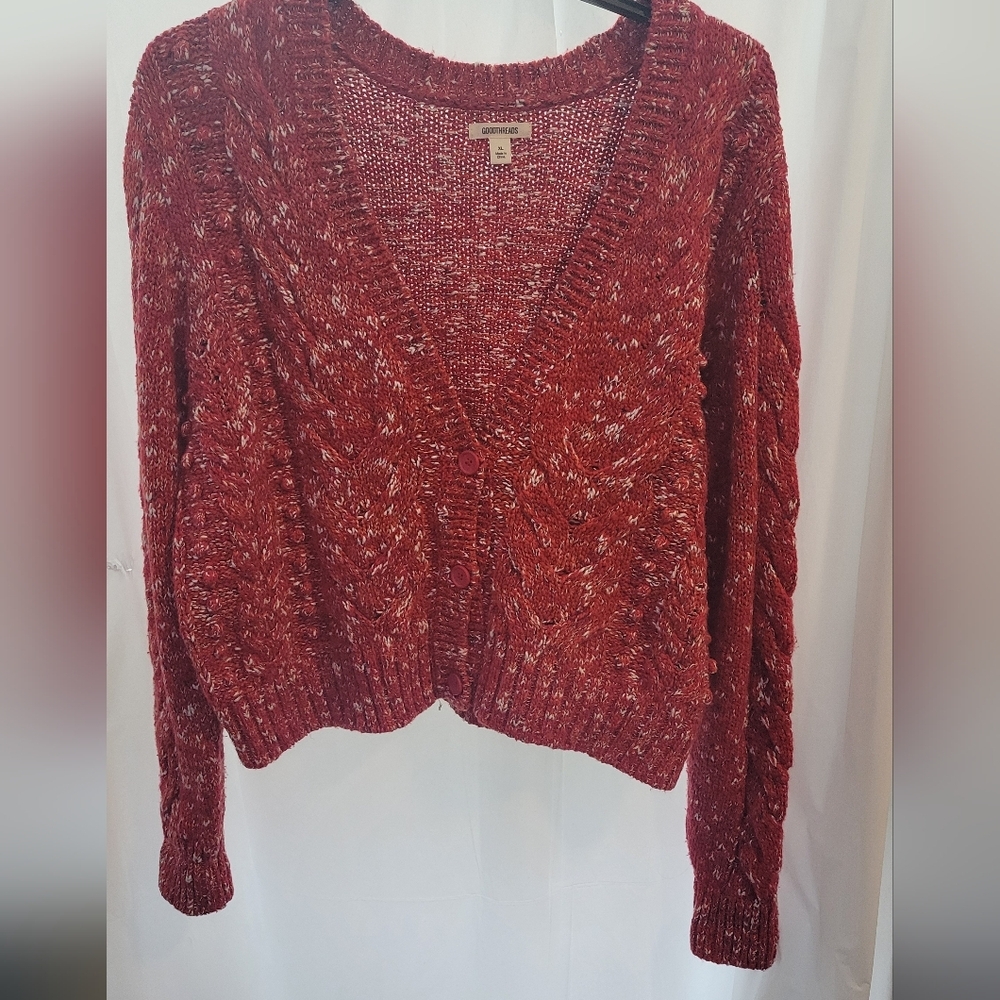 Goodthreads Red Cardigan Sweater